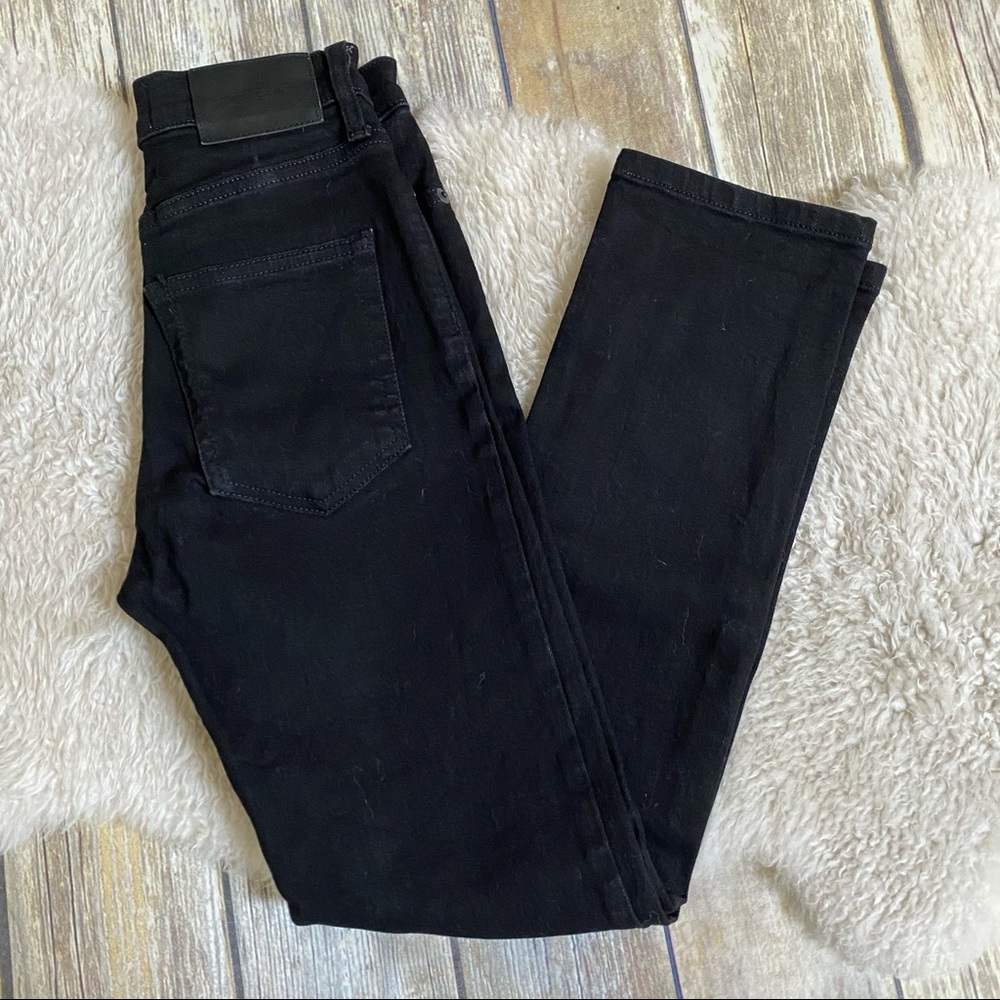 Everlane Black High-Rise Slim Straight Ankle Jeans